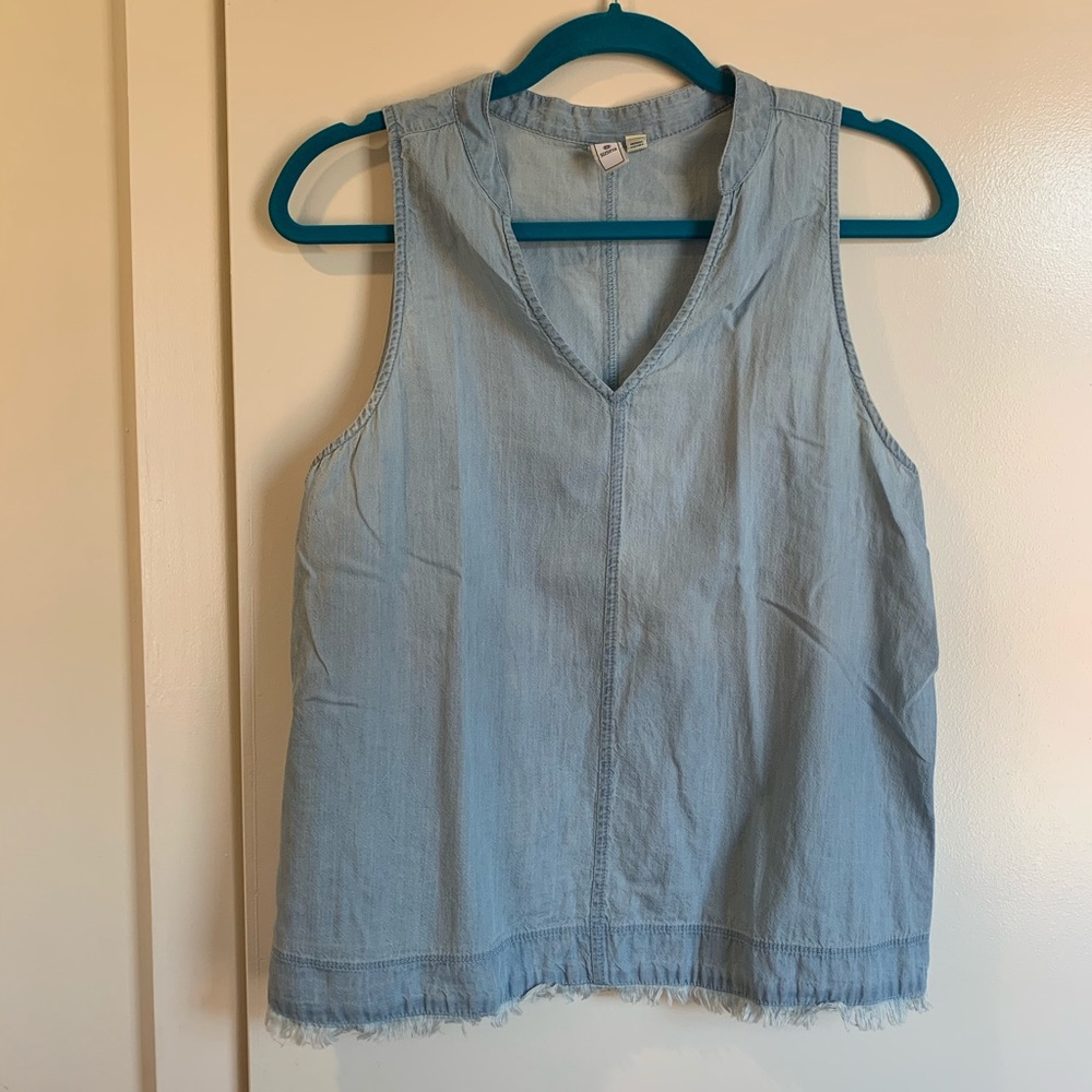 Denim tank top blouse